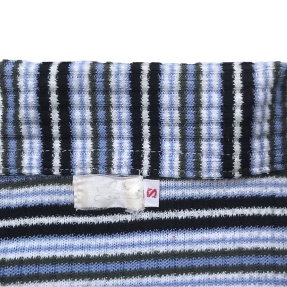 𝅺VINTAGE academia preppy collared striped tee - Picture 2 of 5